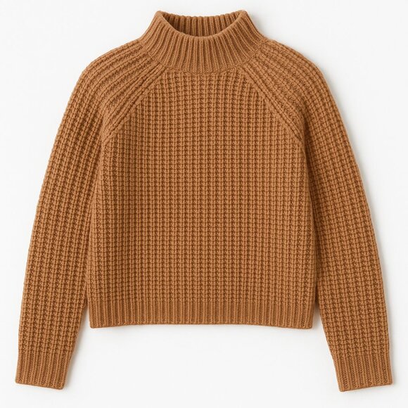 Vince Alpaca Mohair Blend Mock Neck Pullover Sweater Brown Marled M NWT - Picture 4 of 7